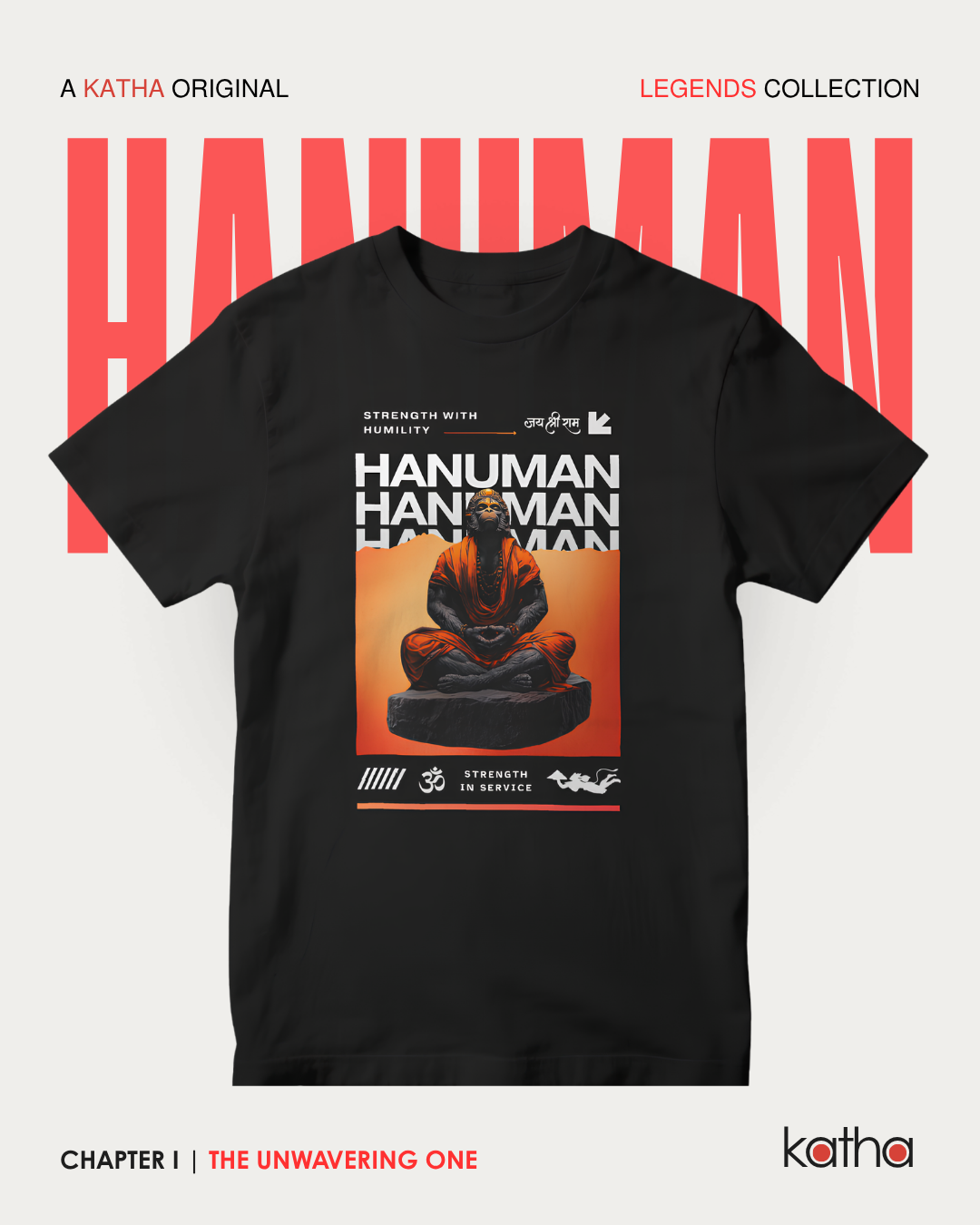 Unisex Hanuman Cotton T-Shirt – Legends Collection | Katha