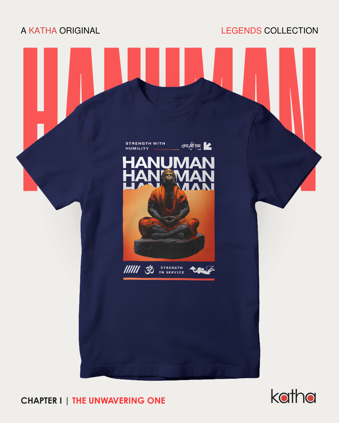 Unisex Hanuman Cotton T-Shirt – Legends Collection | Katha