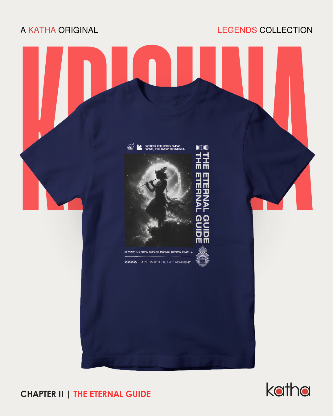 Unisex Krishna Cotton T-Shirt – Legends Collection | Katha
