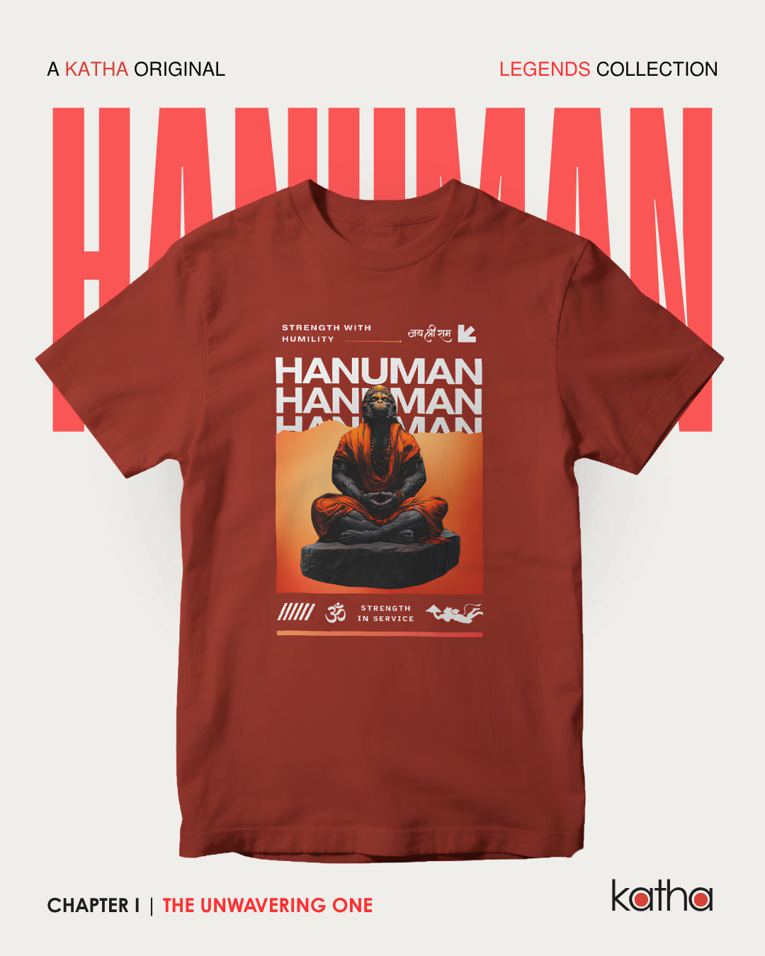 Unisex Hanuman Cotton T-Shirt – Legends Collection | Katha