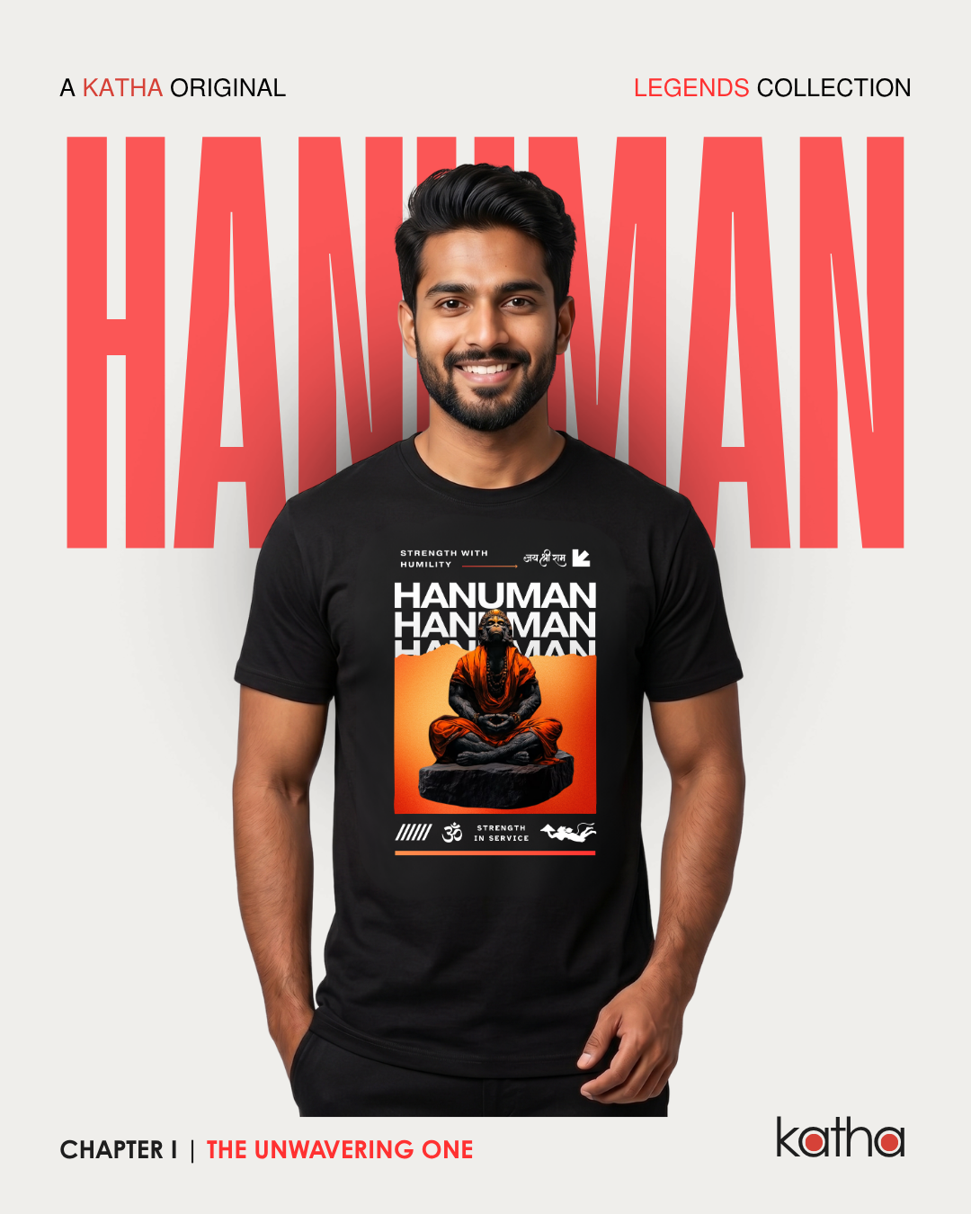 Unisex Hanuman Cotton T-Shirt – Legends Collection | Katha