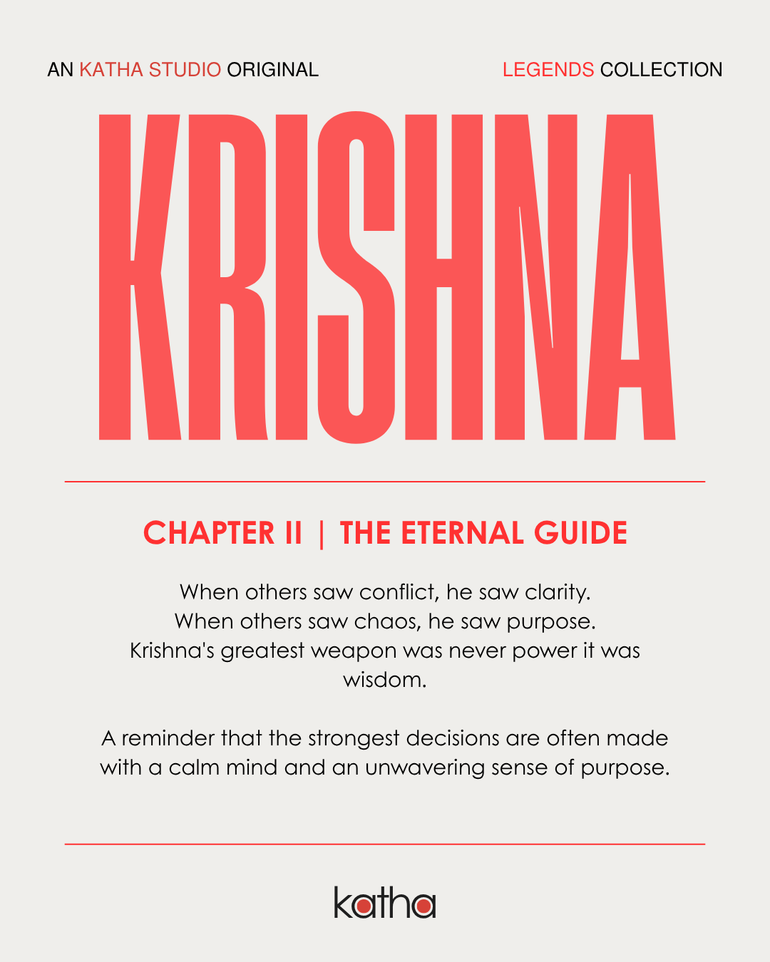 Unisex Krishna Cotton T-Shirt – Legends Collection | Katha